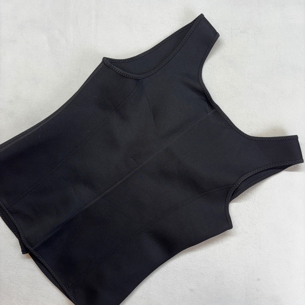 Womens‎ Black Neoprene Sleeveless Body Shaper Waist Trainer Cincher Vest Large